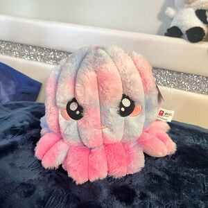 Pink and Blue Plush Octopus